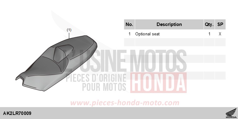 KIT,OP SEAT de ADV 350 HYPER RED (R348) 2025